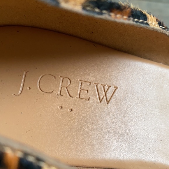NEW J.Crew Factory Morgan Leopard Calf Hair Peep-toe 7.5 - Picture 6 of 9